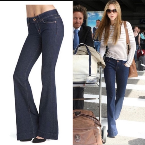 J BRAND "LoveStory" Moscow darkwash flare jeans trouser bell bottoms 29x35L TALL - Picture 5 of 14